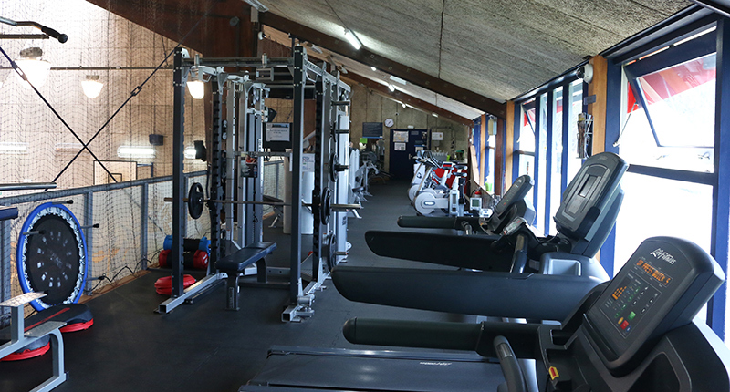 Treadmills and weights machines at the East Coast Bays Leisure Centre.